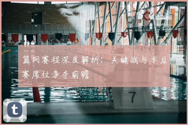 篮网赛程深度解析：关键战与季后赛席位争夺前瞻